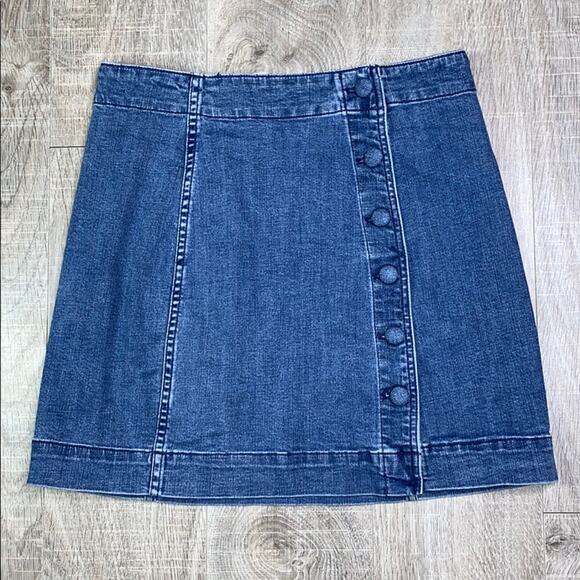 MADEWELL Women's Stretch Denim Asymmetrical Mini Skirt - Picture 3 of 10